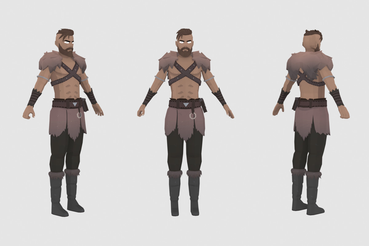 Stylized Barbarian Warrior Pack - Animated Characters (Male & Female)