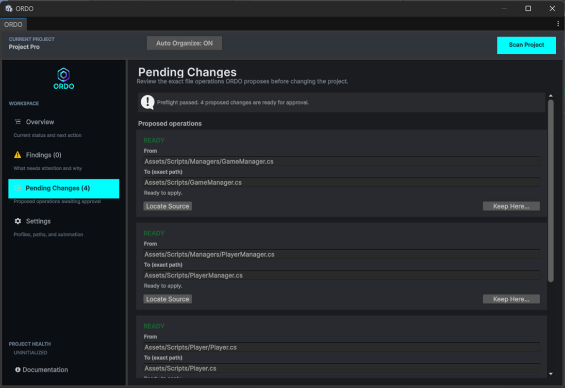 ORDO - Project Automation Organizer