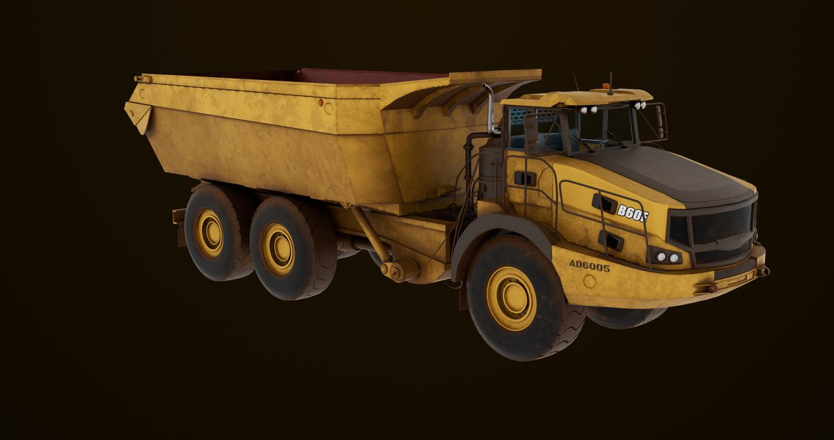 Articulated Dirty Mining Truck 03 URP HDRP Textures