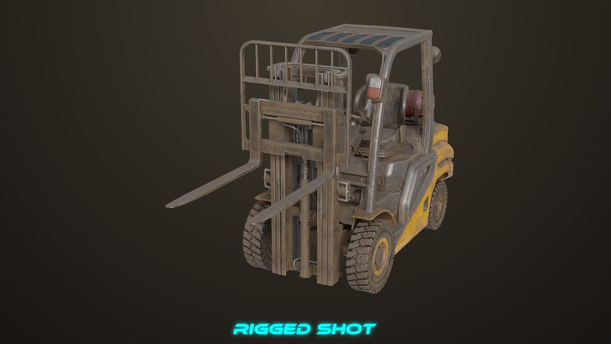 Dusty Forklift Trucks URP HDRP Textures