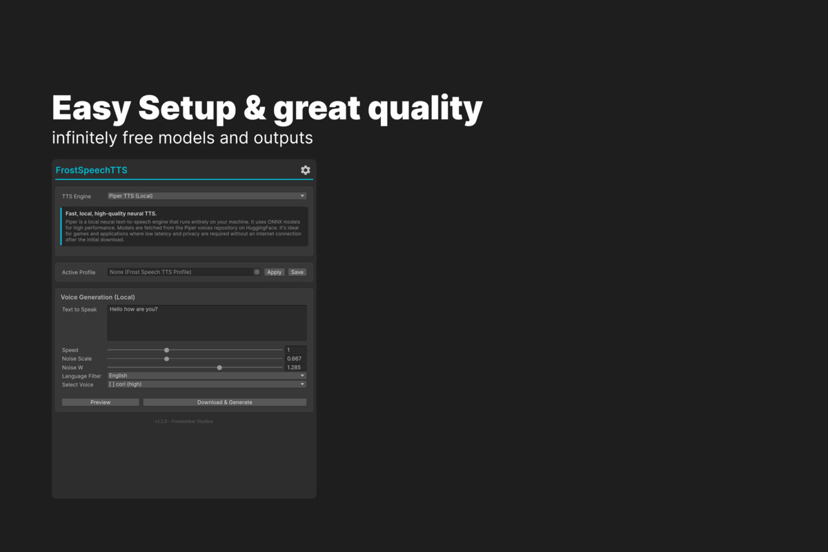 FrostSpeech TTS - Offline Text-to-Speech (TTS) & Voices Plugin