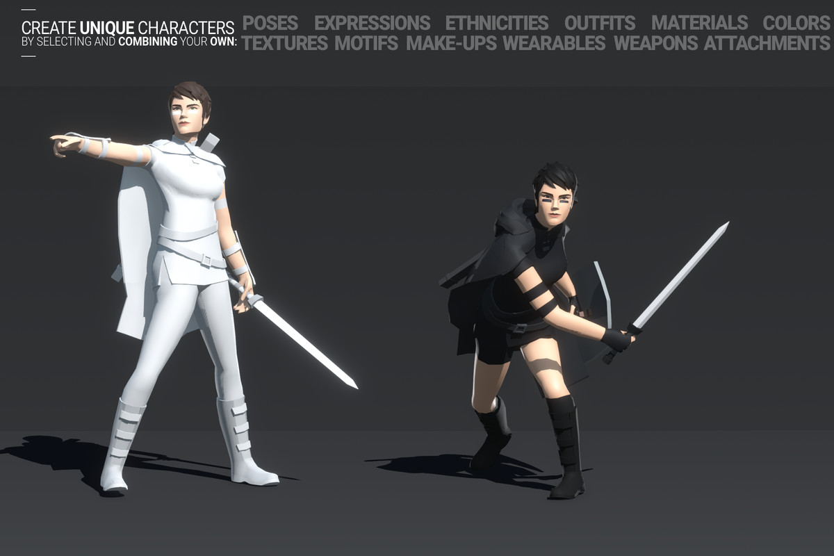 Polyquest Heroes: Warrior I Huntress