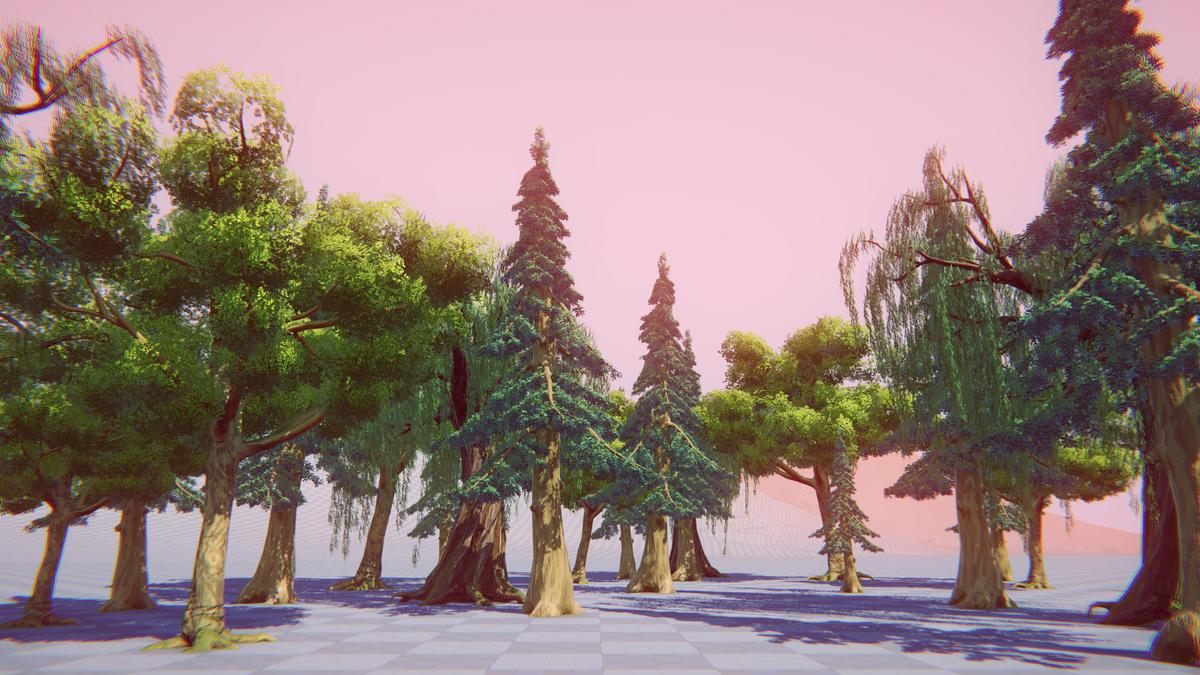 Stylized Fluffy Trees HQ Pack