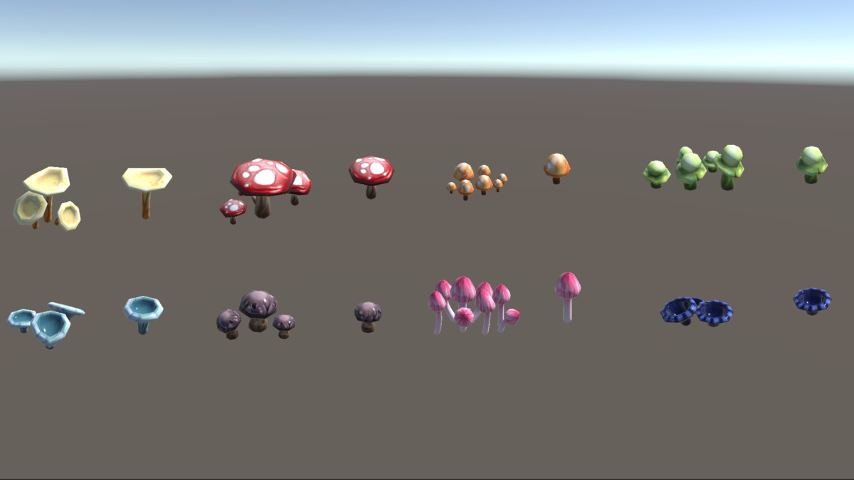Stylized Handpainted Mushroom Pack
