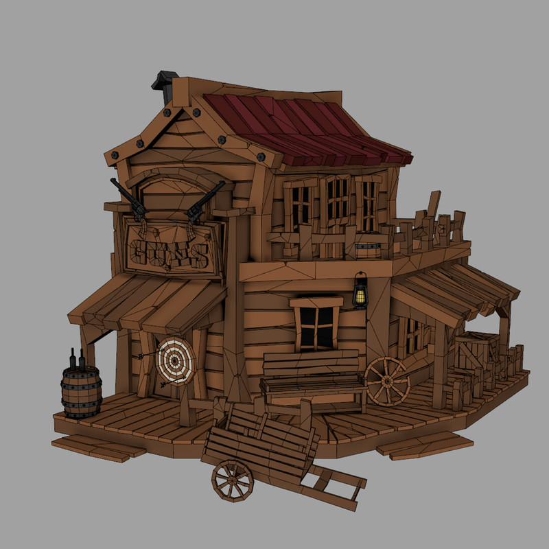 12 Wild West Buildings Pack