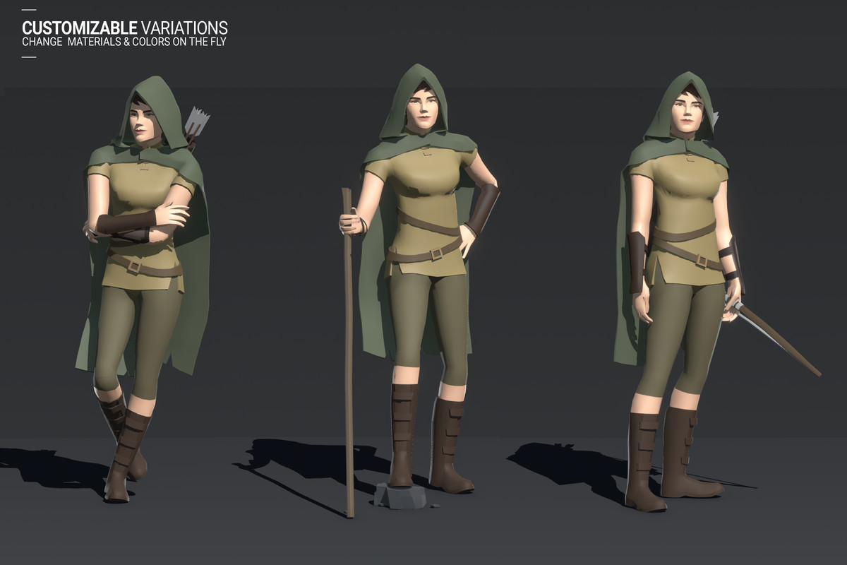 Polyquest Heroes: Warrior I Huntress