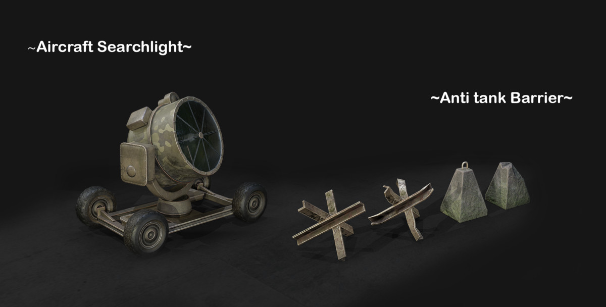 3D World War II Trenches Set