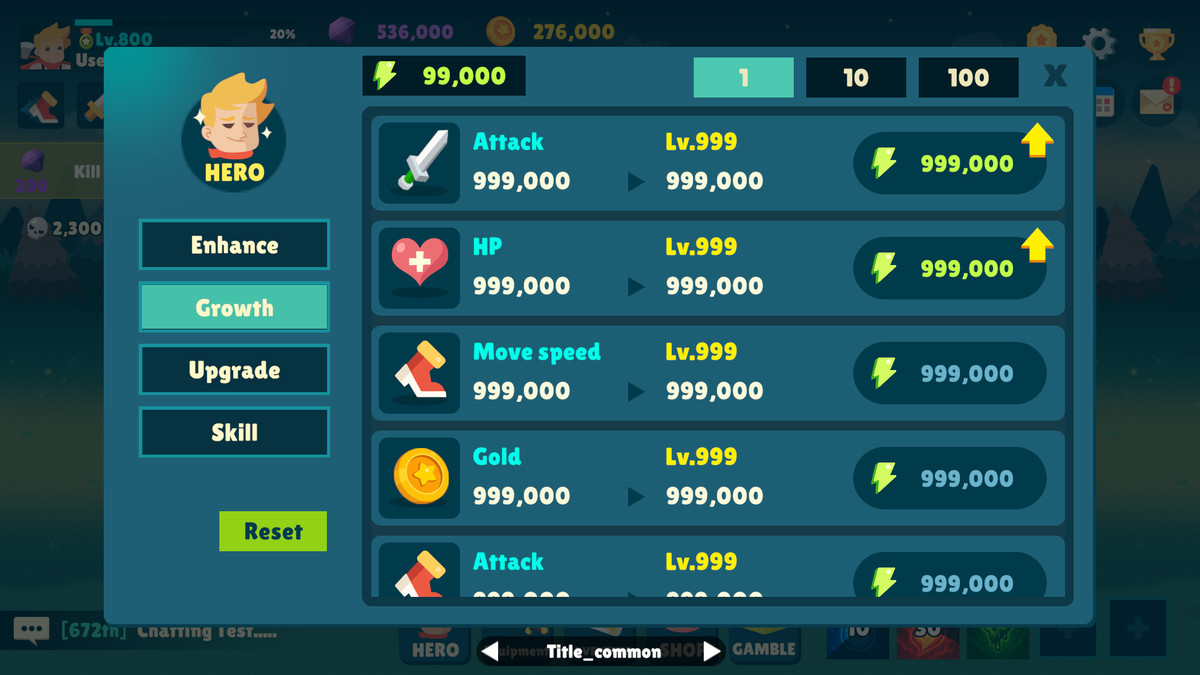 Idle Game Horizontal UI Kit