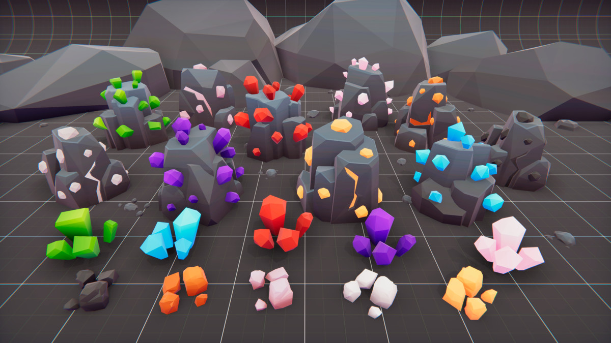 Stylized Mining Nodes - Modular Ores & Crystals Kit