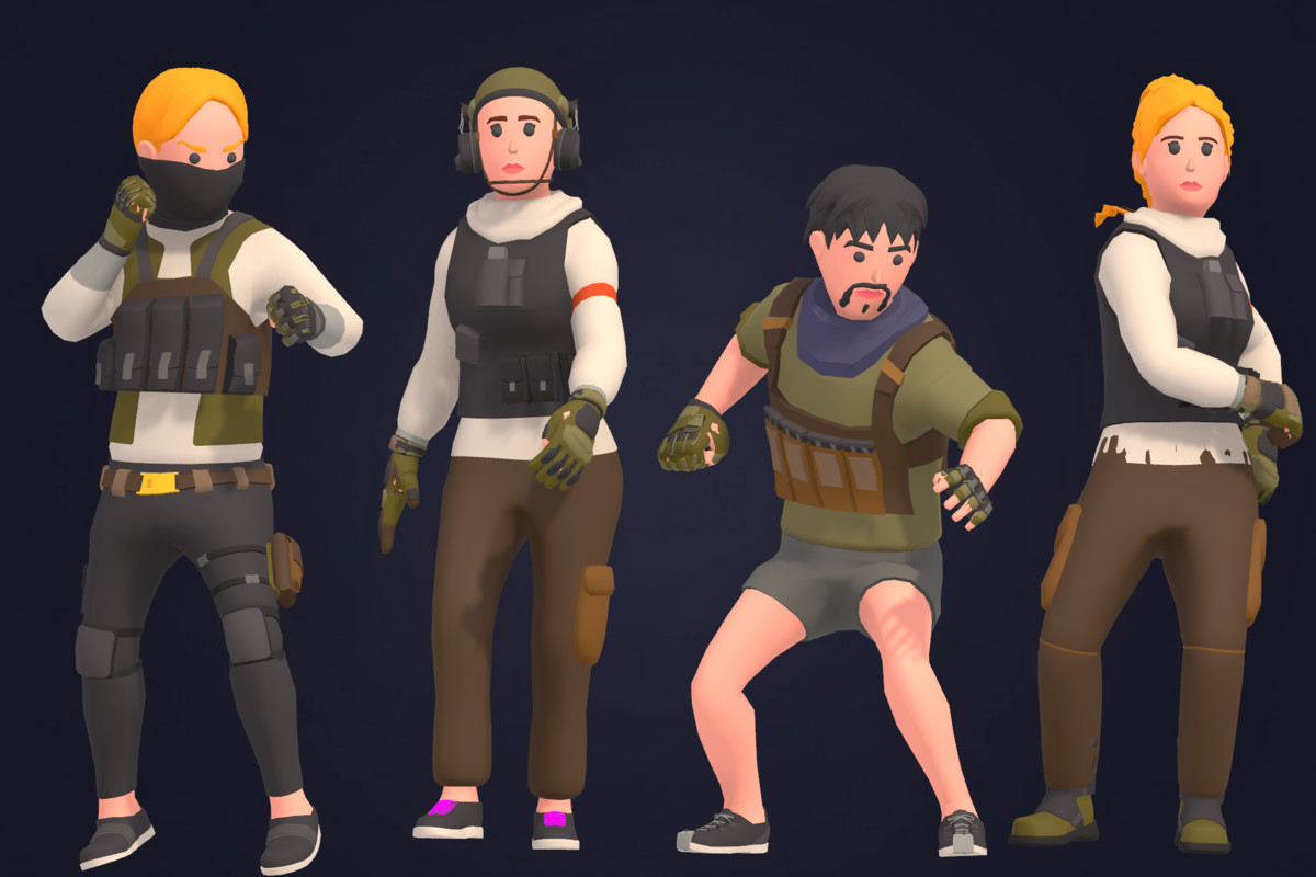 Customizable 3D Military Characters Bundle