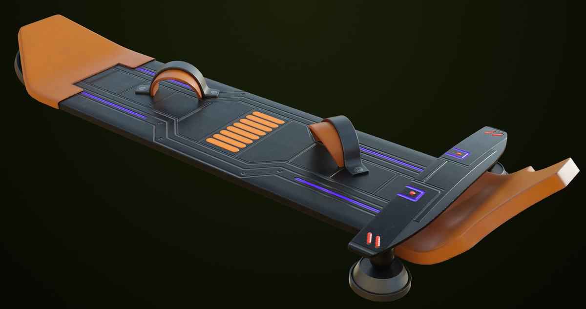 Sci Fi Hoverboard 08 URP HDRP Textures