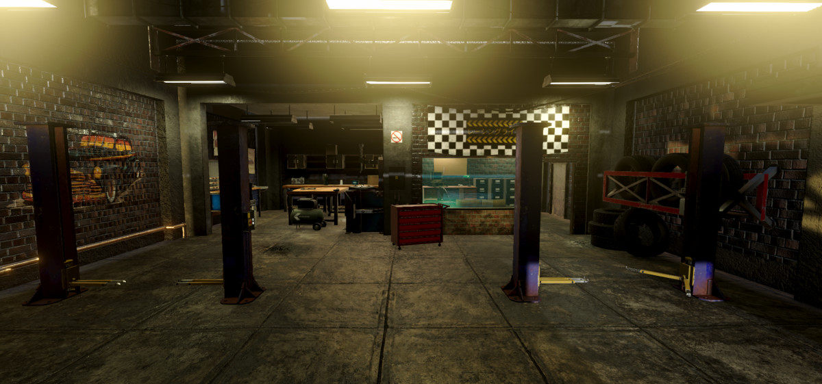 Car garage shop - Game environment