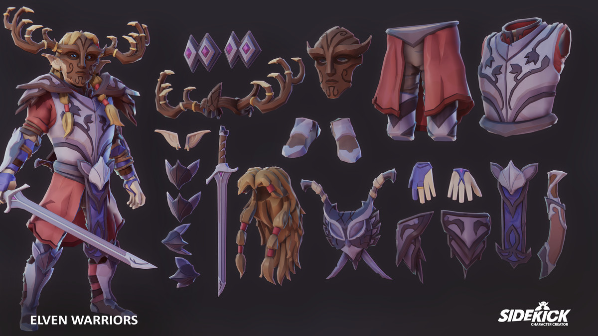 Elven Warriors – Sidekick Modular Characters by Synty