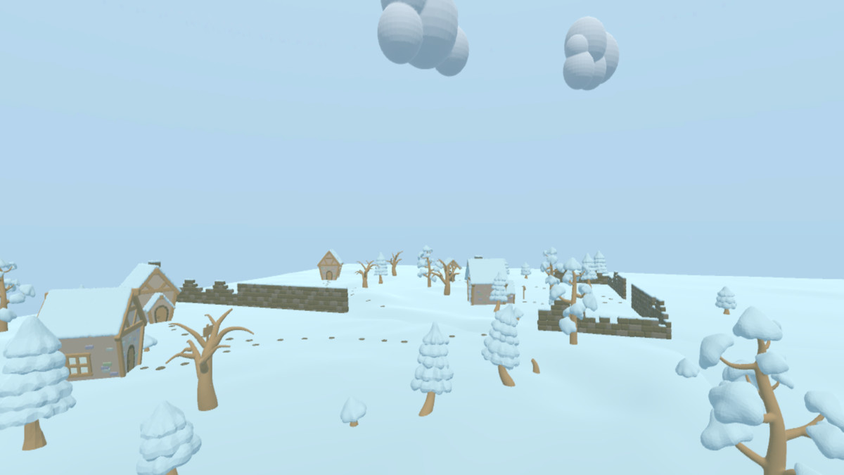 Cozy Snowy Environment - Low Poly