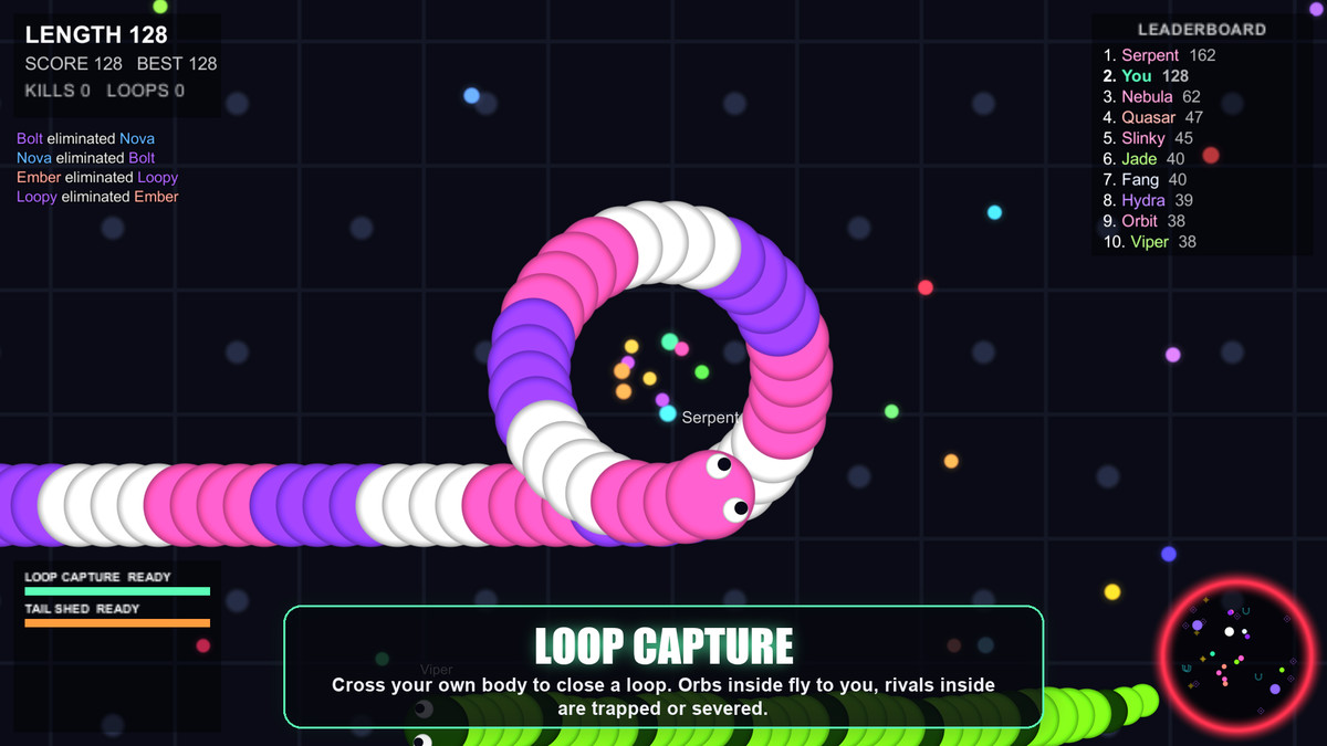 Coilz.io - Slither, Snake & Worm Arena Game