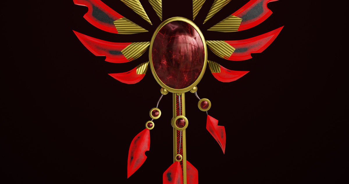 Fantasy Trident 08 Red URP HDRP Textures