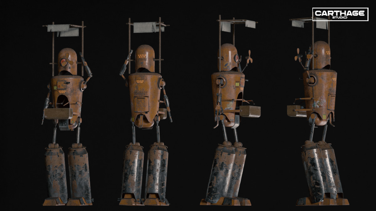 Vendor Robots NPC Bundle – 6 Rigged Game-Ready Characters