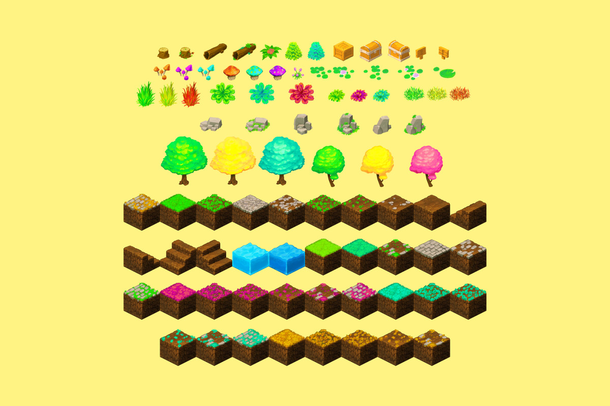 Forest - Isometric Block Tileset