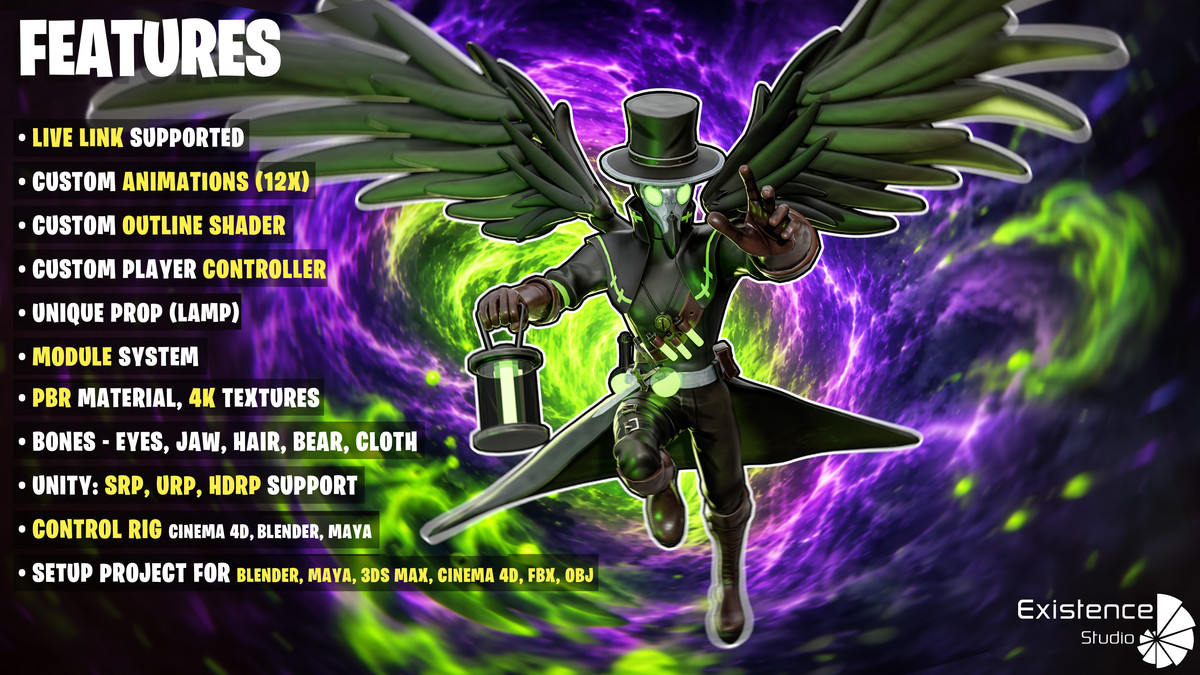 Crow Goblin - Winged Plague Doctor Alchemist