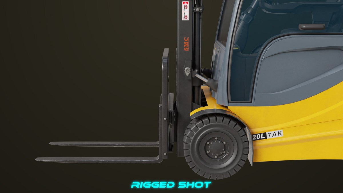 Forklift Trucks and Pallet Yellow Collection URP HDRP Textures