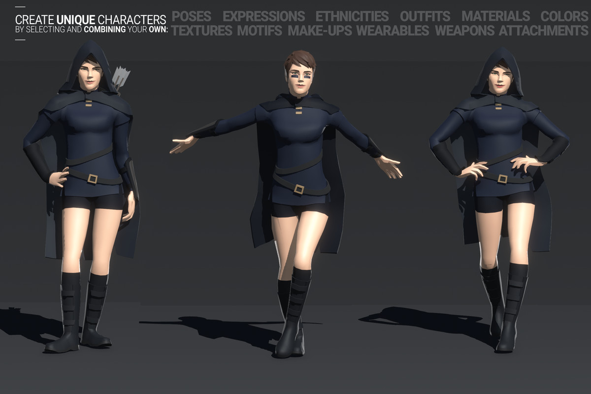 Polyquest Heroes: Warrior I Huntress