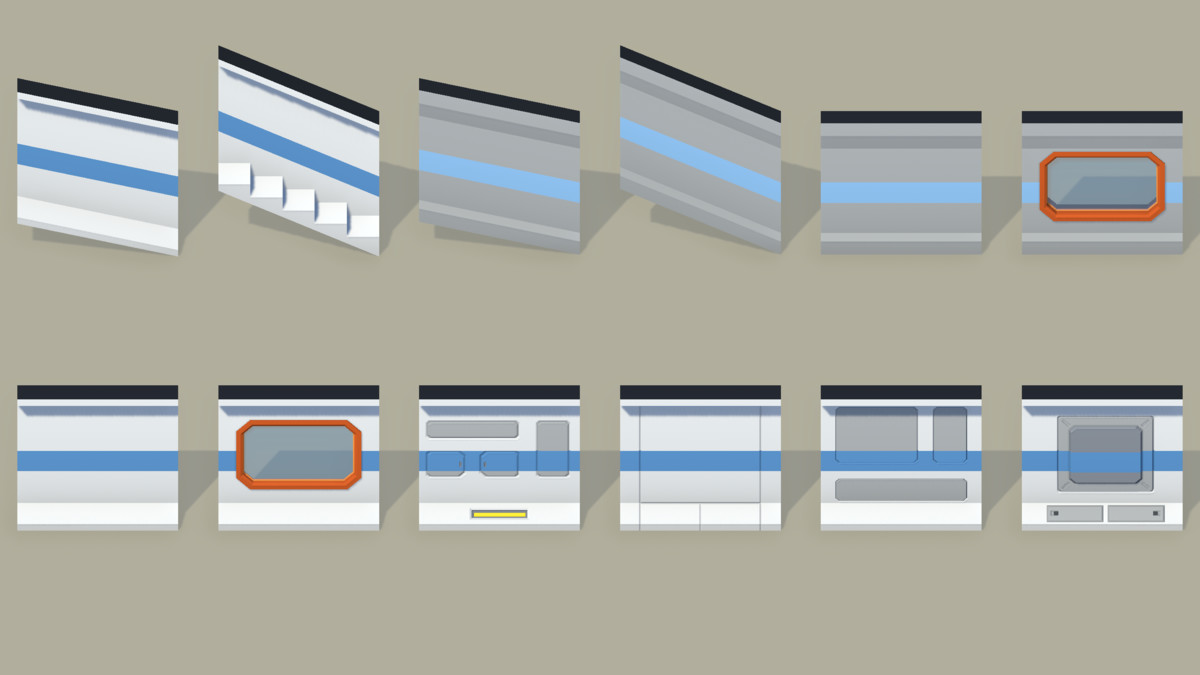 Sci-Fi Interior Modular Kit Bundle 01