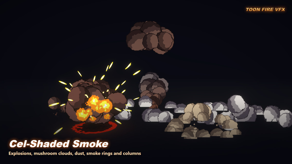 Toon Fire VFX Pack — 100 Stylized Fire Effects