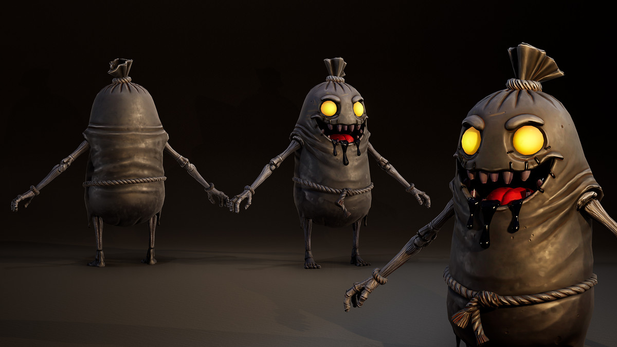 Stylized Horror Creature Pack – Grave Sackcloth (Game Ready, 3 Skins)