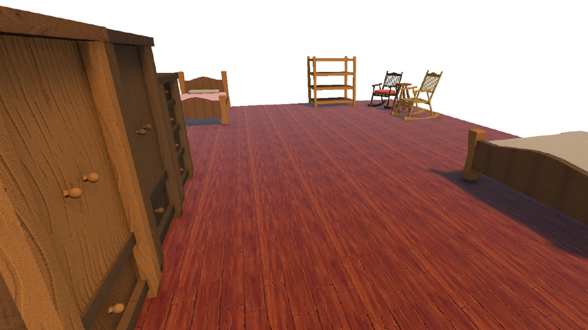 Low-Poly Furniture Kit – Stylized Wooden Set