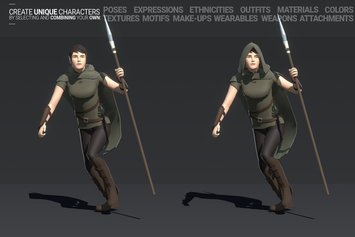 Polyquest Heroes: Warrior I Huntress