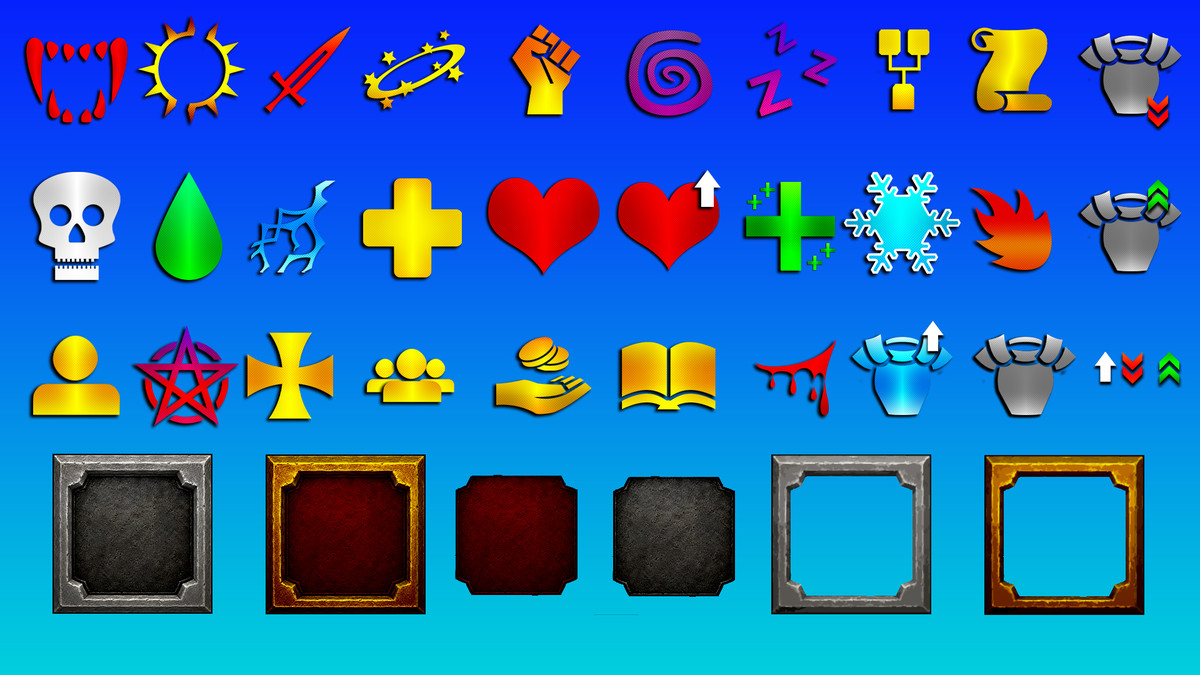 Old School Adventure Status Icons
