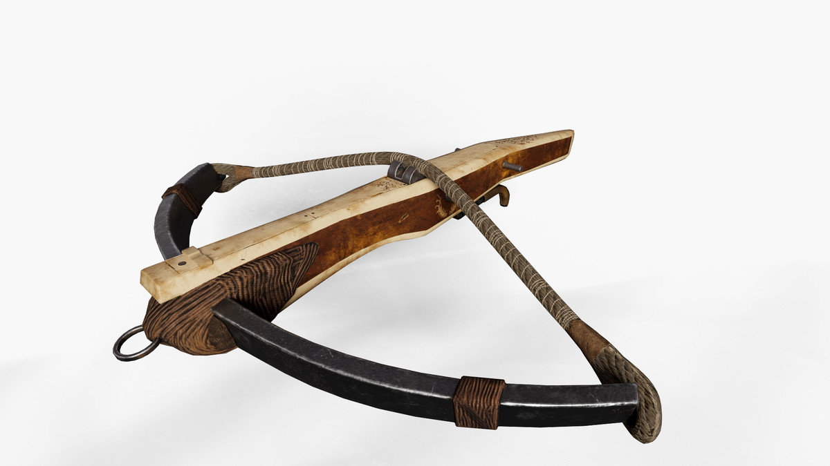 Medieval Crossbow With Cranequin