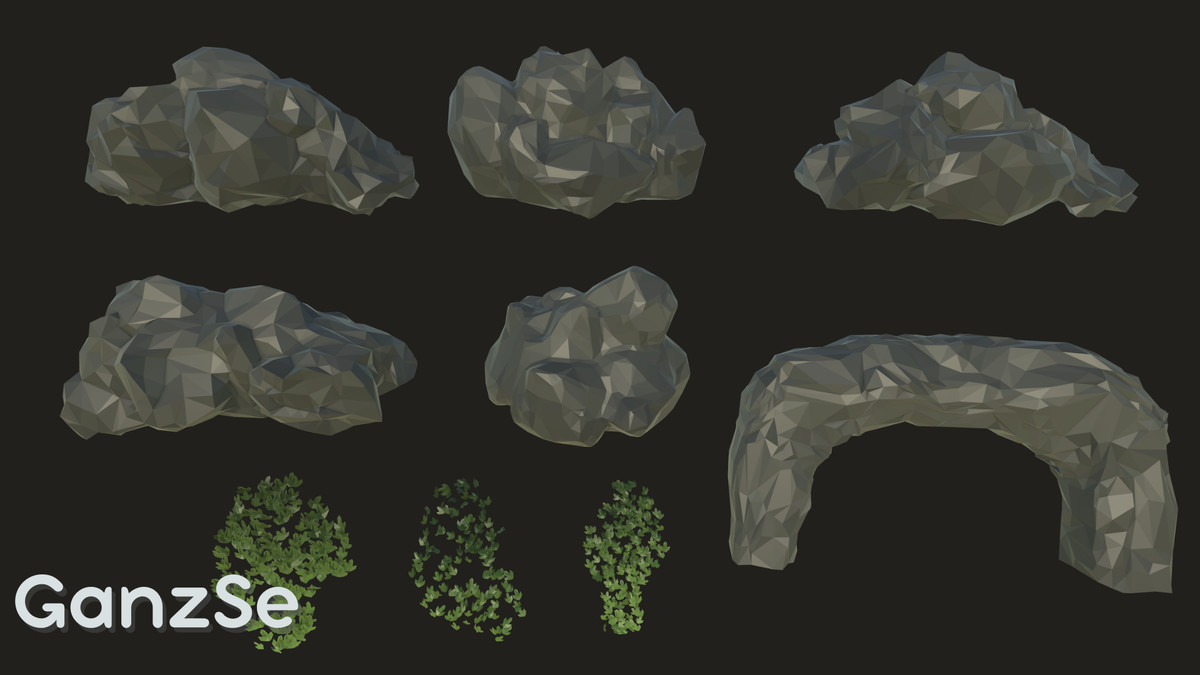 GanzSe Mountain Trade Pass - Stylized Low Poly Environment