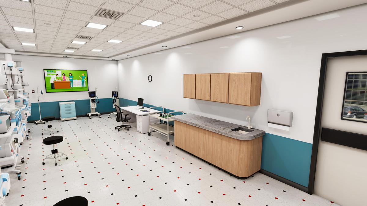 Hospital NICU Room Interior