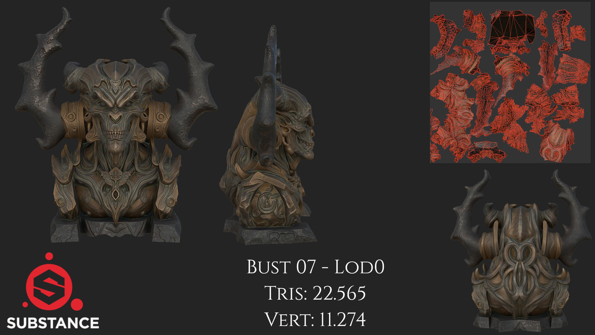 7 Dark Fantasy Statue Busts
