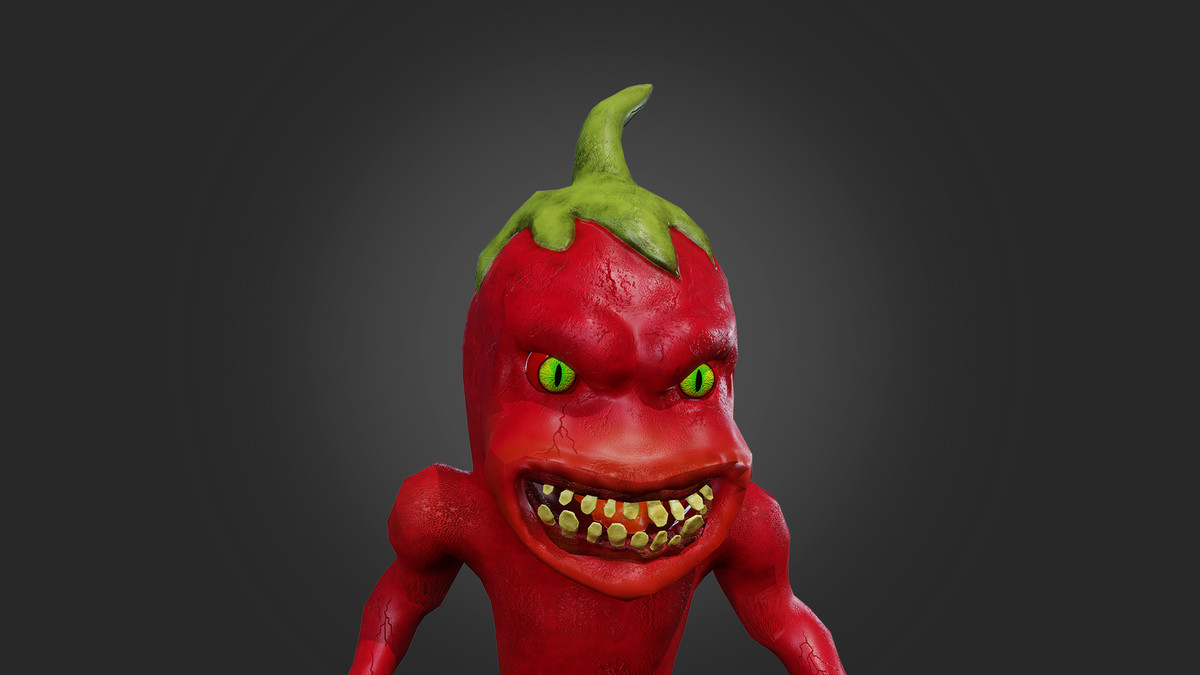 Pepper mutant low poly 3d model