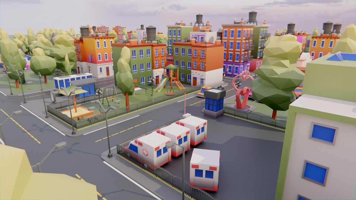 Low Poly Town by IGS