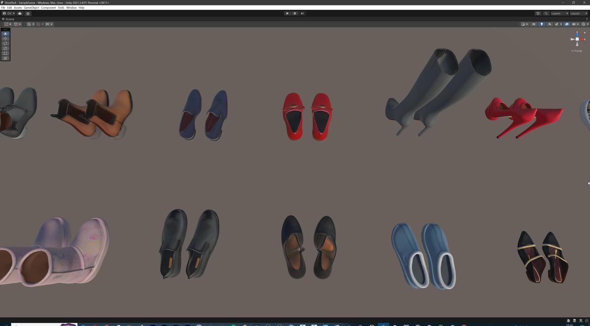 Ultimate Shoe Pack (72 Footwear Low-poly 3D models)