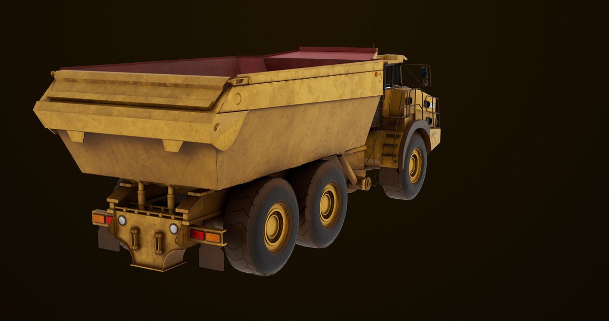 Articulated Dirty Mining Truck 03 URP HDRP Textures