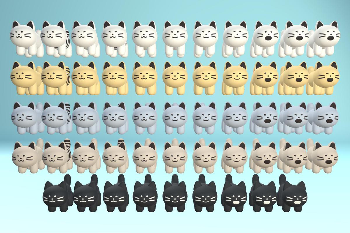 Minimal Line-Face Cats (Hyper Casual)