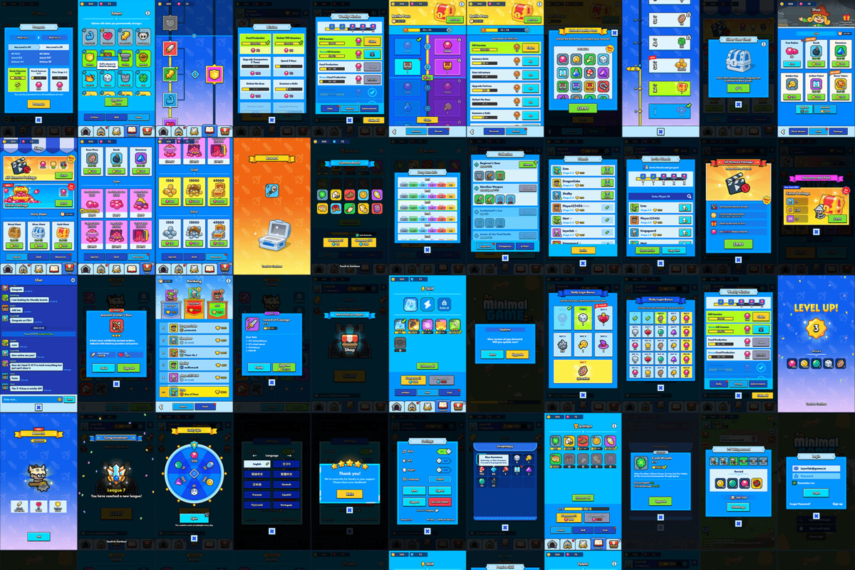 GUI Pro - Minimal Game Blue(+PSD)