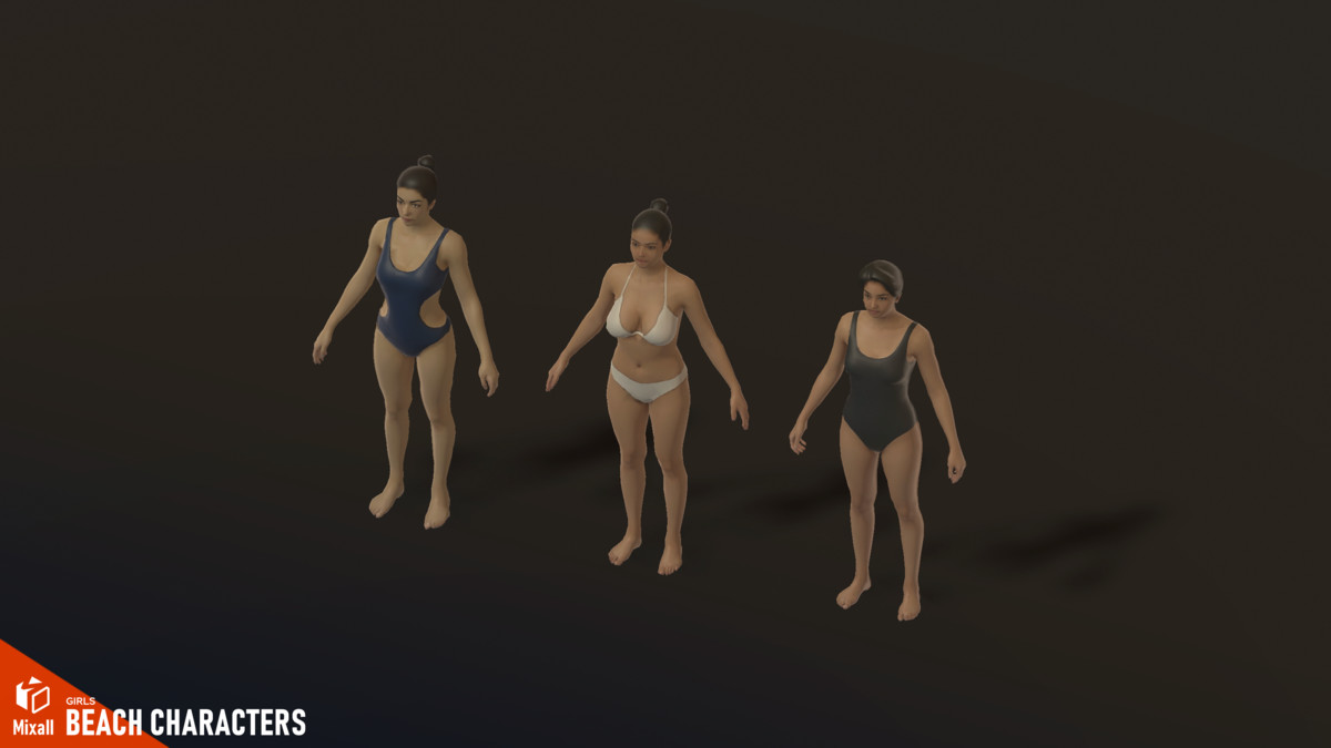 Beach characters - Girls