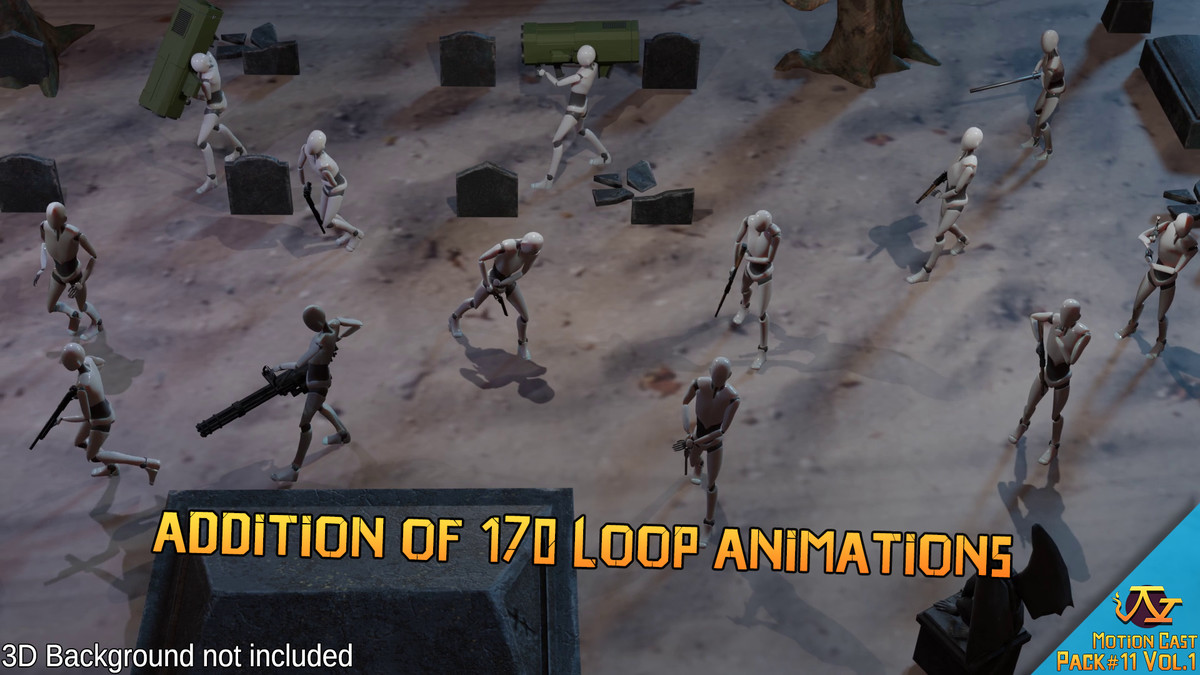 Classic 3D Survival Horror animations (Motion Cast#11 Vol.1)