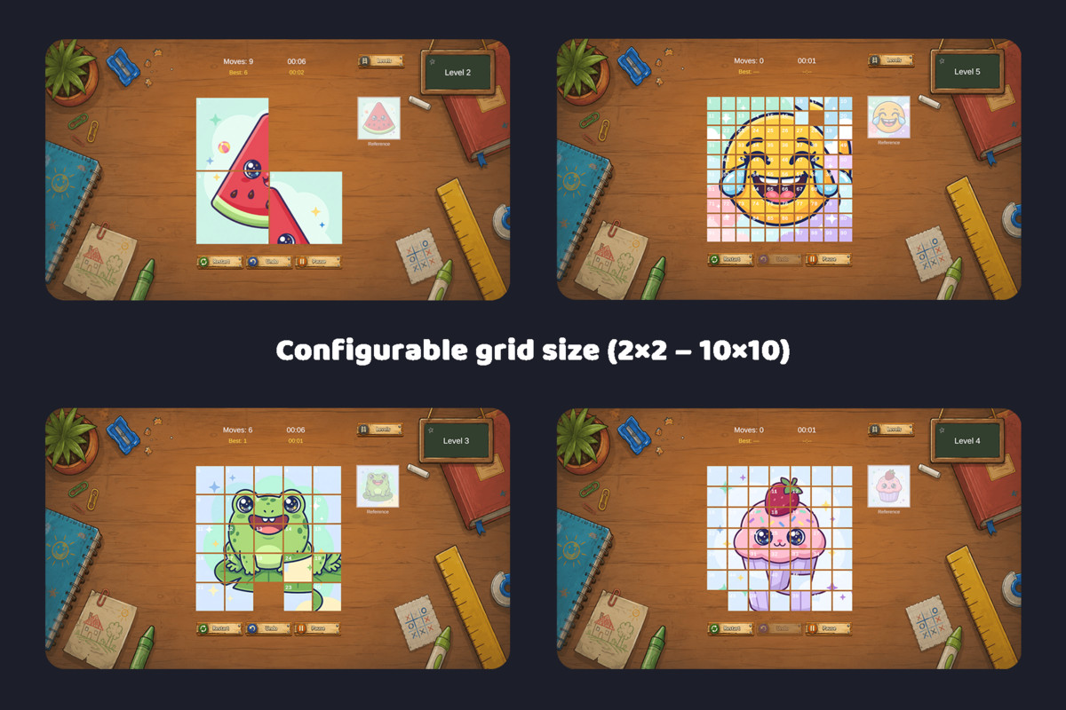 Sliding Puzzle - Complete Game Template