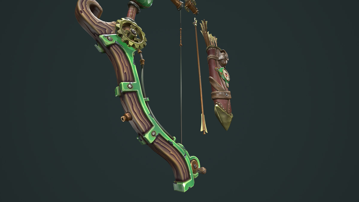 Steampunk bow quiver arrow