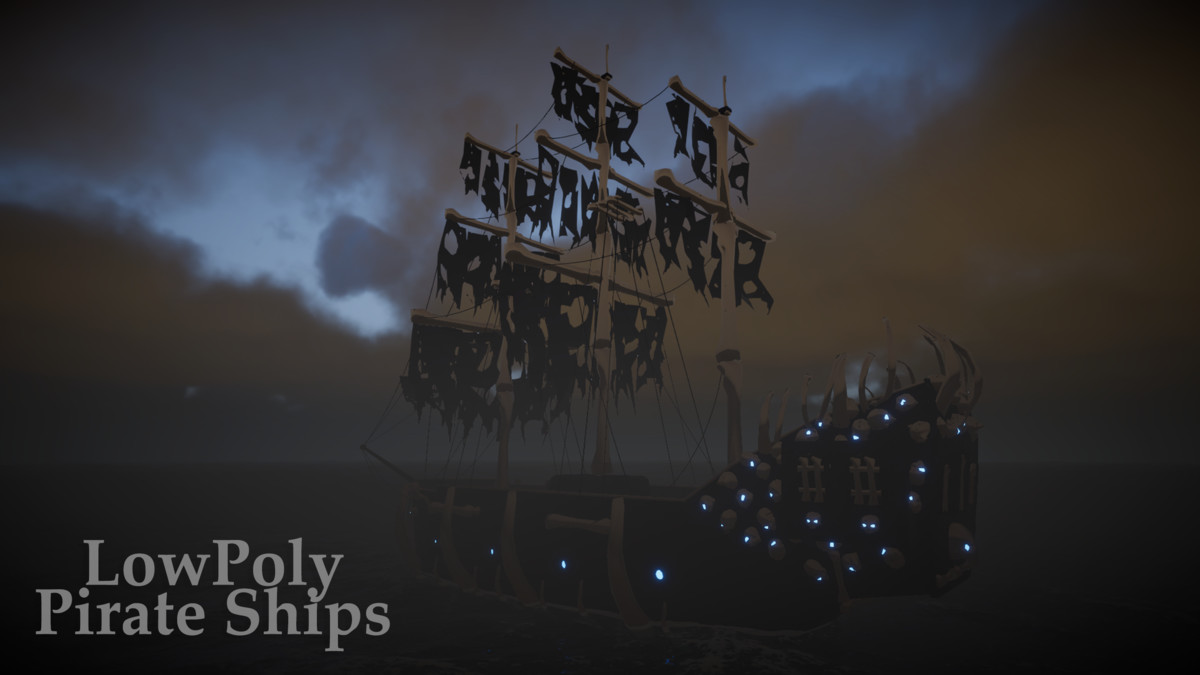 Low Poly Pirate Ships (Mobile Optimized) – By Yorakeys