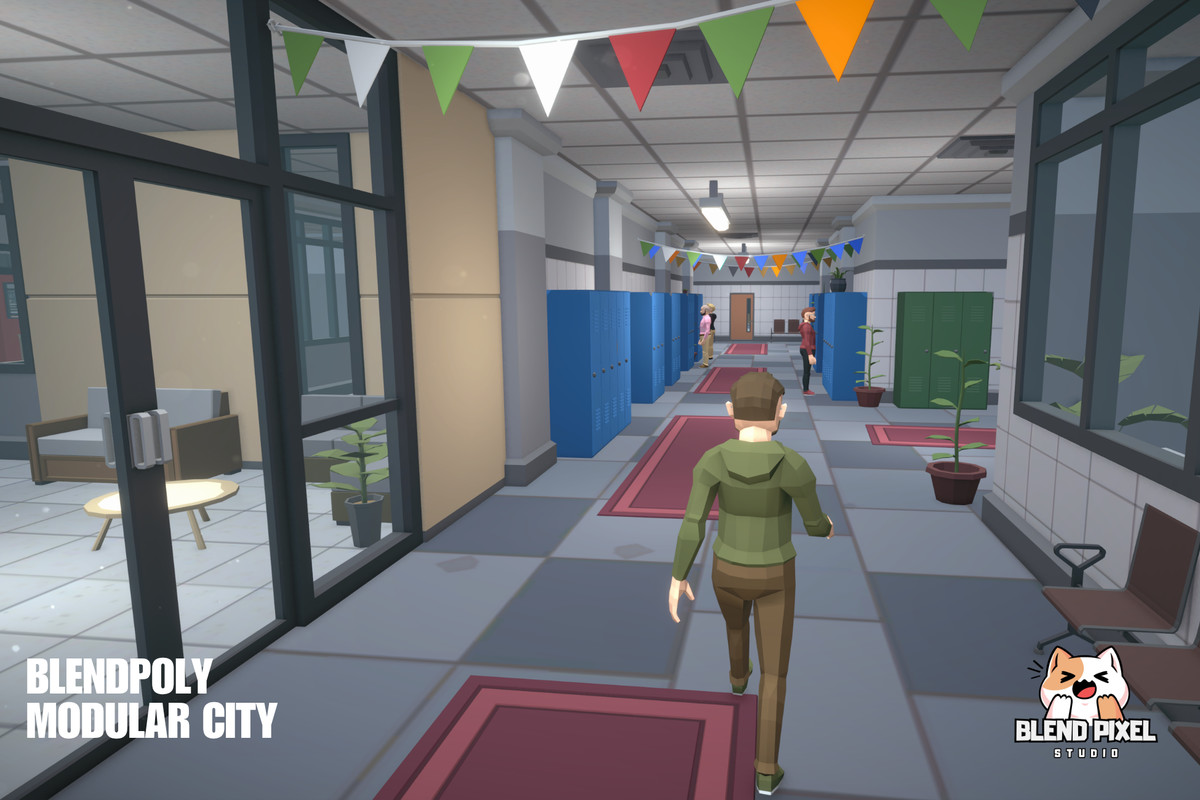 BlendPoly Modular City - Low Poly Assets