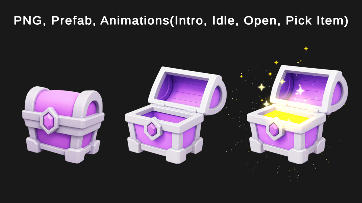 Stylized 2D Chests Pack – Animated Collection (10 Variants)