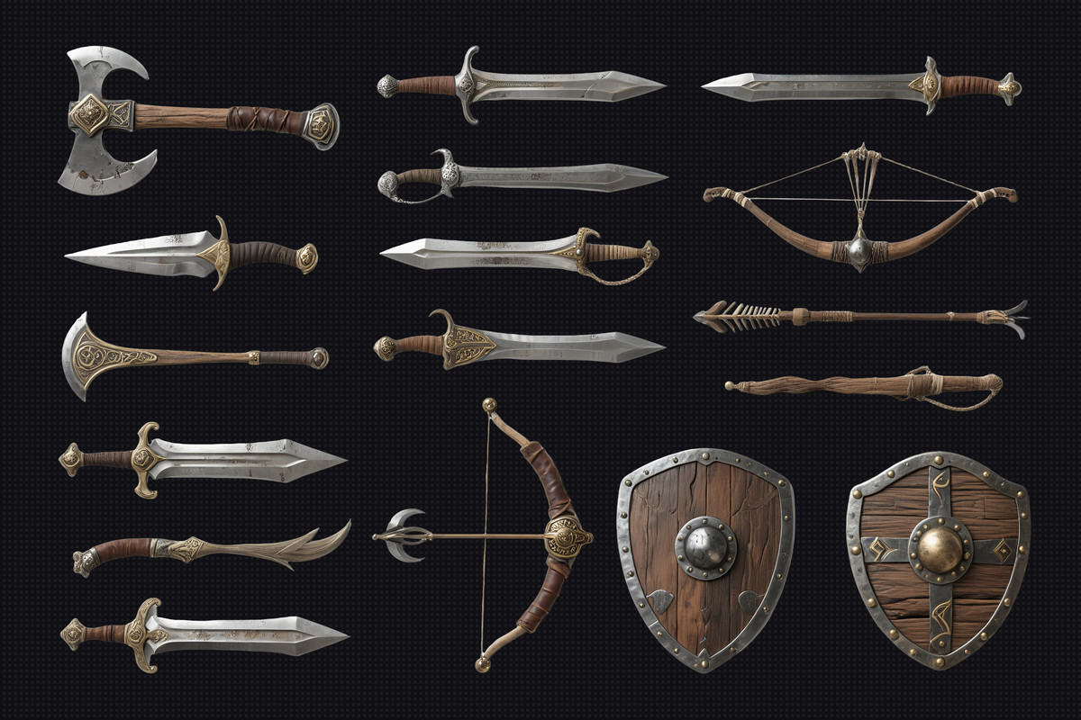 Viking Pirate Style Weapon Icons