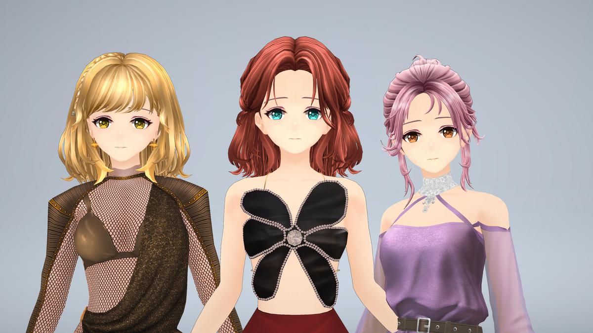Modular Anime Female Character - Combo 2 (3 outfit)